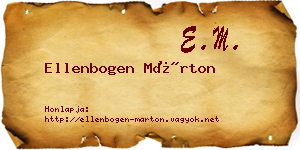 Ellenbogen Márton névjegykártya